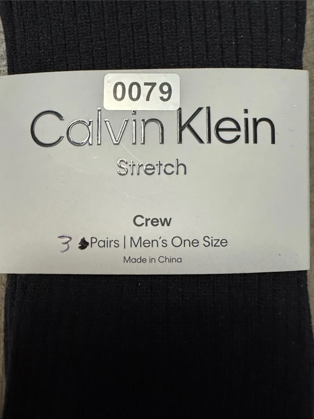 Calvin Klein Black Stretch Crew Socks - 3 Pairs